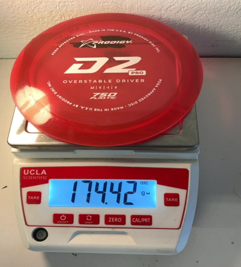 Prodigy-750-D2-Pro-Red-174.42g PRE-OWNED