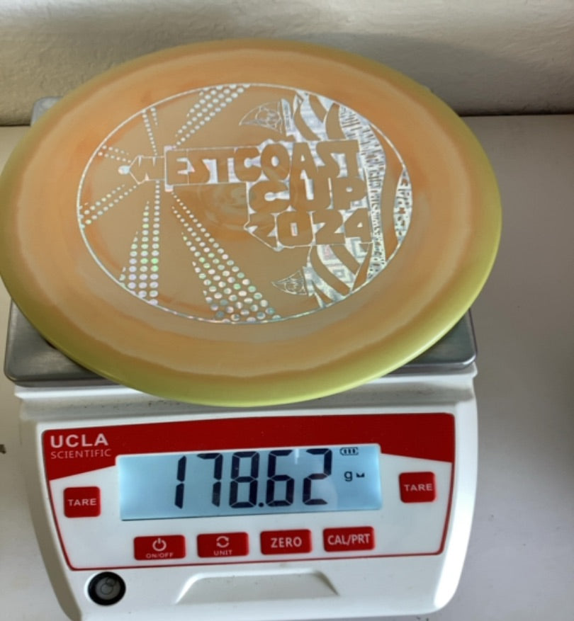 Discraft-ESP-Buzzz-West-Coast-Cup-2024-Orange/Yellow-178.62g PRE-OWNED